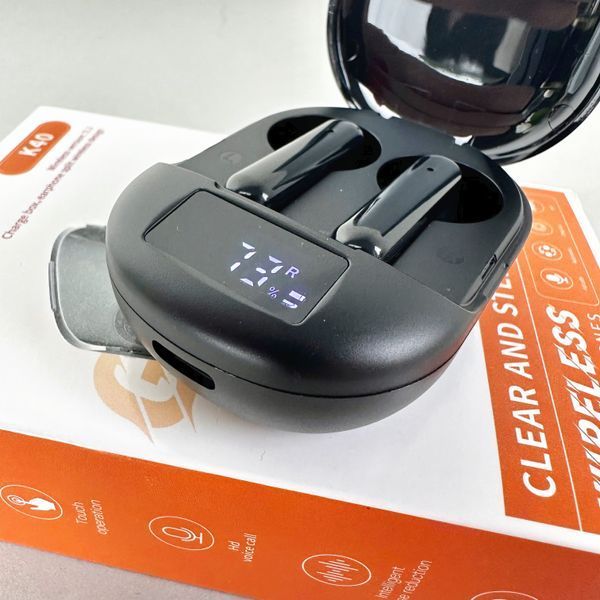 Бездротові навушники К40 series, EarBuds, Smart Case (Чорний) BN168 фото