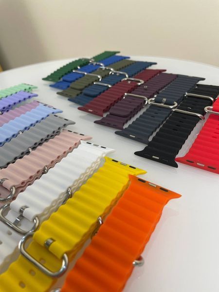 Силіконовий ремінець для Smart Watch Ocean Band 42/44/45/49 (Салатовий) RW071 фото