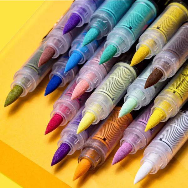 Акрилові маркери GuangNa Brush GN-8101 з м&rsquo;яким пензликом 12 шт. RT143 фото