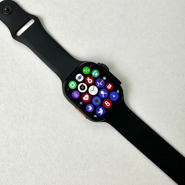 Комплект Y50 Ultra 13в1 - Watch Ultra / Air Pro 2 / Power Bank / MagSafe / 4 ремінці / захисний чохол (Чорний) SW229 фото
