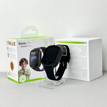 Дитячий годинник Smart Hoco Y106 4G (Чорний) SW237 фото