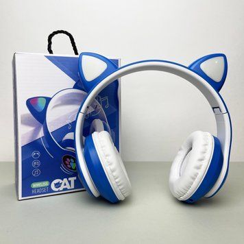 Бездротові навушники Cat Ear RGB STN-28 (Синій) BN140 фото