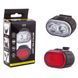 Велоліхтар ZH-078 2LED + STOP-14SMD (red) з акумулятором RT133 фото 1