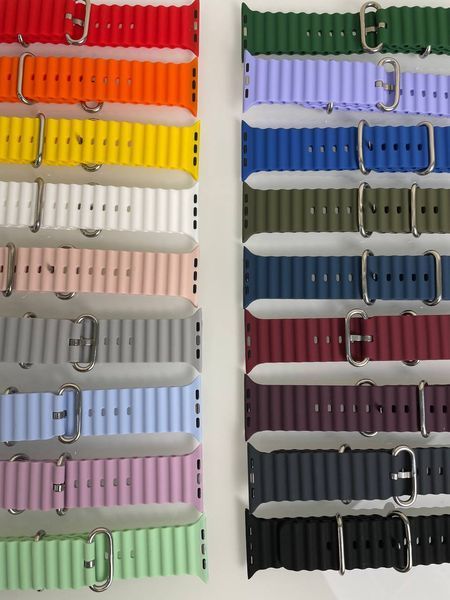 Силіконовий ремінець для Smart Watch Ocean Band 42/44/45/49 (Жовтий) RW048 фото