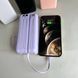Power Bank Intelligent Fast з кабелем USB+Micro+Type-C+Lightning (30000mAh) Рожевий RT118 фото 5